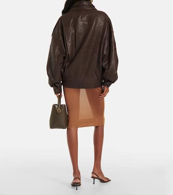 Oversized leather bomber jacket | Saint Laurent