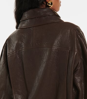 Oversized leather bomber jacket | Saint Laurent