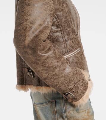 Veste en cuir et shearling | Acne Studios