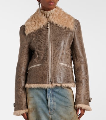 Veste en cuir et shearling | Acne Studios