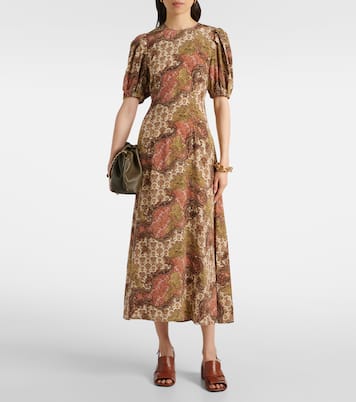 Robe midi Calais en soie | Ulla Johnson