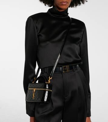 Gaby 퀼팅 페이턴트 레더 배니티 백 | Saint Laurent