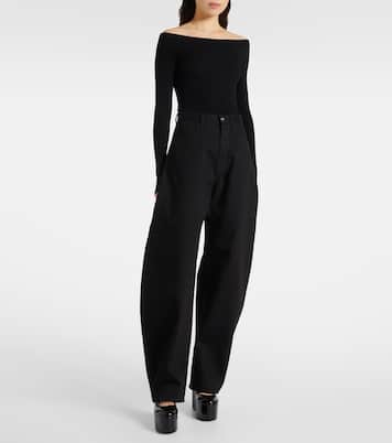 Escarpins compensés Criss Cross en cuir verni | Alaïa