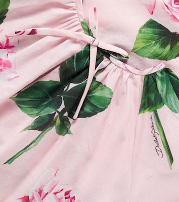 Robe en coton à fleurs | Dolce&Gabbana Kids