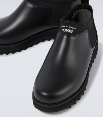 로고 레더 부츠 | Comme des Garçons Homme