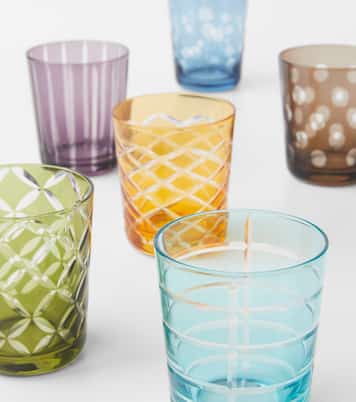 Cuttings set of 6 glass tumblers | Polspotten