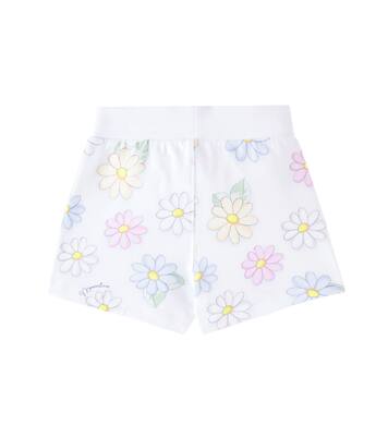 Floral cotton-blend jersey shorts | Monnalisa
