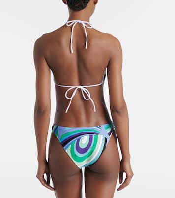 Iride printed halterneck swimsuit | Pucci