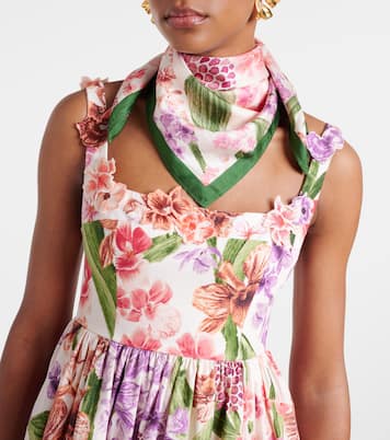 Foulard in seta con stampa floreale | Agua by Agua Bendita