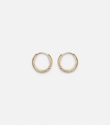 Freddie 14kt gold huggie earrings | Stone and Strand