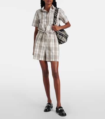 Shorts Burberry Check in cotone | Burberry