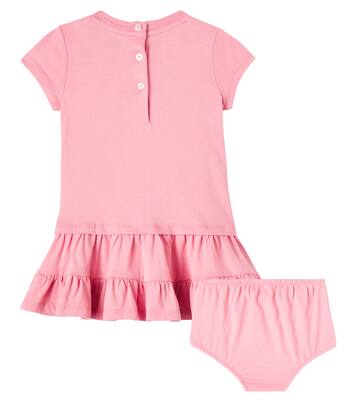 Baby Polo Bear cotton dress and bloomers set | Polo Ralph Lauren Kids