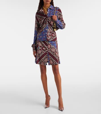 Falda fruncida con paisley | Rabanne