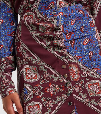 Falda fruncida con paisley | Rabanne