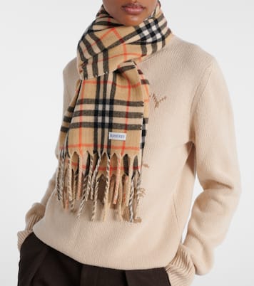 Burberry Check reversible cashmere scarf | Burberry