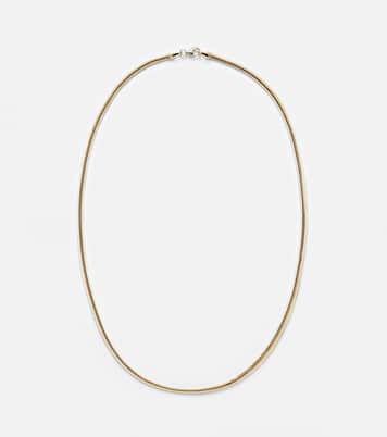 Serpentine 14kt gold chain necklace | Stone and Strand