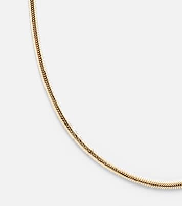 Serpentine 14kt gold chain necklace | Stone and Strand