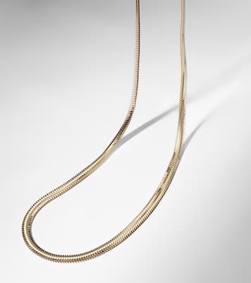 Serpentine 14kt gold chain necklace | Stone and Strand