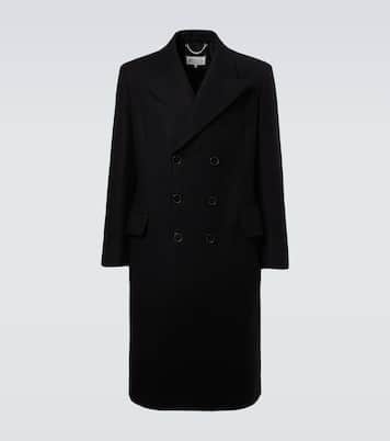 더블 브레스티드 버진 울 코트 | Maison Margiela
