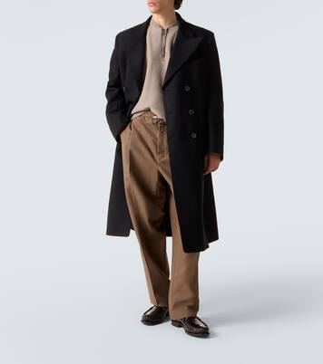 더블 브레스티드 버진 울 코트 | Maison Margiela