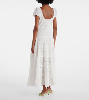 Vestido midi Remi de algodón con bordado inglés | Rixo