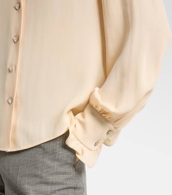 Blusa de georgette de seda con volantes | Valentino