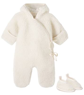 Baby wool teddy booties and onesie | Binibamba