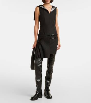 Logo leather over-the-knee boots | Coperni