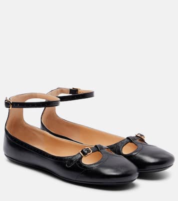 Leonore leather ballet flats | Chloé