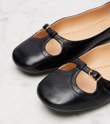 Leonore leather ballet flats | Chloé