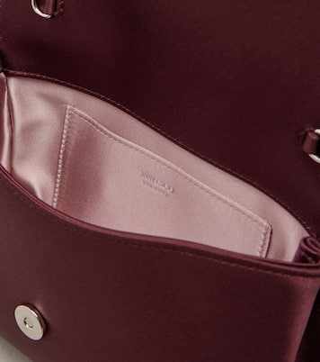 Clutch Soft Bow Mini de satén con cristales | Jimmy Choo