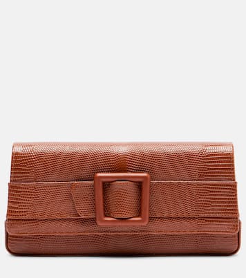Maygot snake-effect leather clutch  | Manolo Blahnik