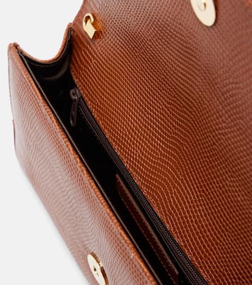 Maygot snake-effect leather clutch  | Manolo Blahnik