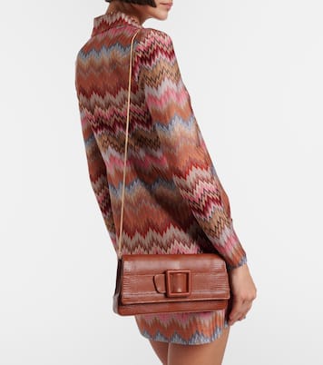 Maygot snake-effect leather clutch  | Manolo Blahnik