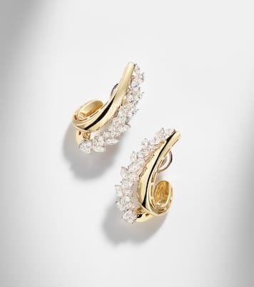 Ohrringe Golden Strada aus 18kt Gelbgold (750/1000) mit Diamanten | Yeprem