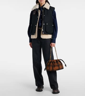 Shearling-trimmed cotton-blend vest | Loewe