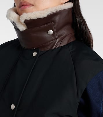 Shearling-trimmed cotton-blend vest | Loewe