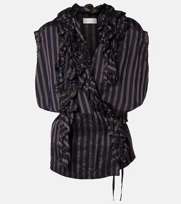 Ruffled striped top | Dries Van Noten