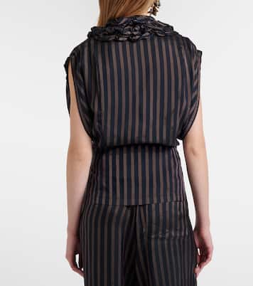Ruffled striped top | Dries Van Noten