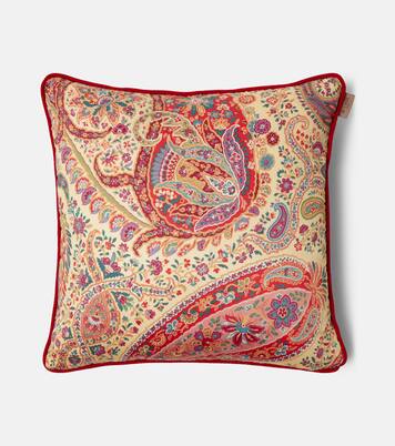Pegaso paisley cotton cushion | Etro