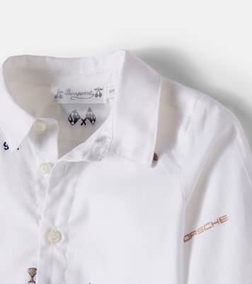 x Porsche Baby Malo cotton jacquard shirt | Bonpoint