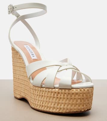 Wedge-Sandalen Copacabana aus Leder | Aquazzura