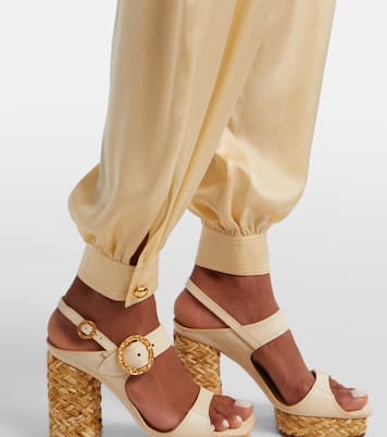 Como silk satin tapered pants | Zimmermann