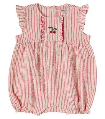 Baby Ellie ruffled striped cotton playsuit | Konges Sløjd