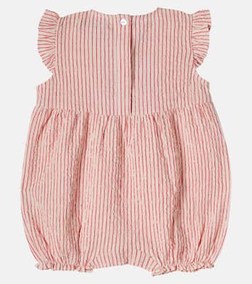 Baby Ellie ruffled striped cotton playsuit | Konges Sløjd