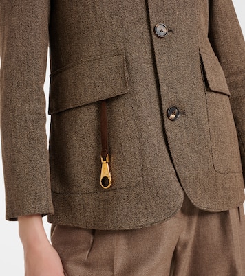 Giacca in lino con suede | Loro Piana