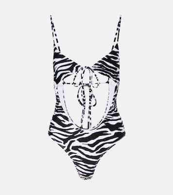 Badeanzug mit Zebra-Print | The Attico