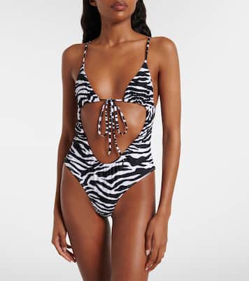 Badeanzug mit Zebra-Print | The Attico