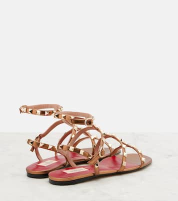 Rockstud metallic leather sandals | Valentino Garavani