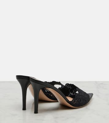 Yvonne蕾丝穆勒鞋 | Gianvito Rossi